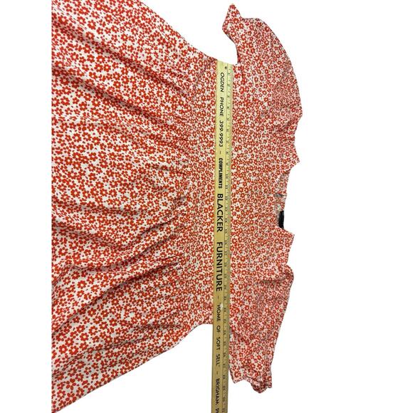 NWT Sz 14 Asos Maternity Dress Red Orange Floral Flowers Summer Spring Light - Picture 5 of 10